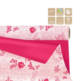 4A Two-Sided Matte Foil on Roll “Romance” | Colour: Fuchsia | Width 80 centimetres | Length 40 metres | Per roll