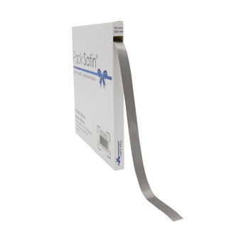 4A Silberfarbenes Satinband | Breite 10 Millimeter | Länge 100 Meter | Pro Stück