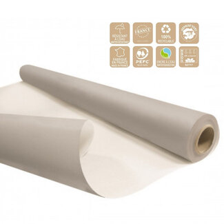 4A Papier op rol Eco Waterbestendig | Kleur: Grijs | Breedte 80 centimeter | Lengte 25 meter | Per rol