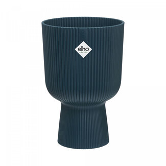 4A Plastic Flowerpot Plant Pot with Stand Vibes | Colour: Dark Blue | Diameter 14 centimetres | Height 21 centimetres | Set of 4 flowerpots
