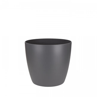 4A Plastic Flower Pot Planter Brussels | Colour: Grey | Diameter 13.5 centimetres | Height 12.5 centimetres | Per 8 flower pots