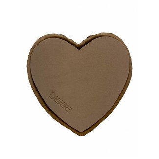 4A Brown Oasis Bio Biolit Heart | Width 25.5 centimetres | Length 28 centimetres | Height 4 centimetres | Per 4 pieces