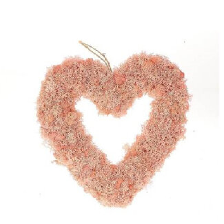 4A Reindeer Moss Heart | Colour: Pink | Diameter 30 centimetres | Width 5 centimetres | Per heart
