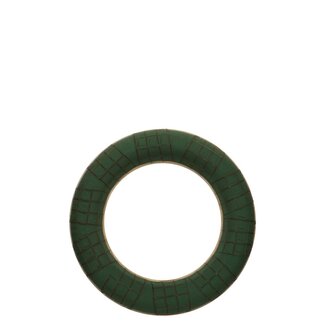 4A Floral Foam Base Wreath with Wood | Colour: Green | Diameter 40 centimetres | Per 2 wreaths