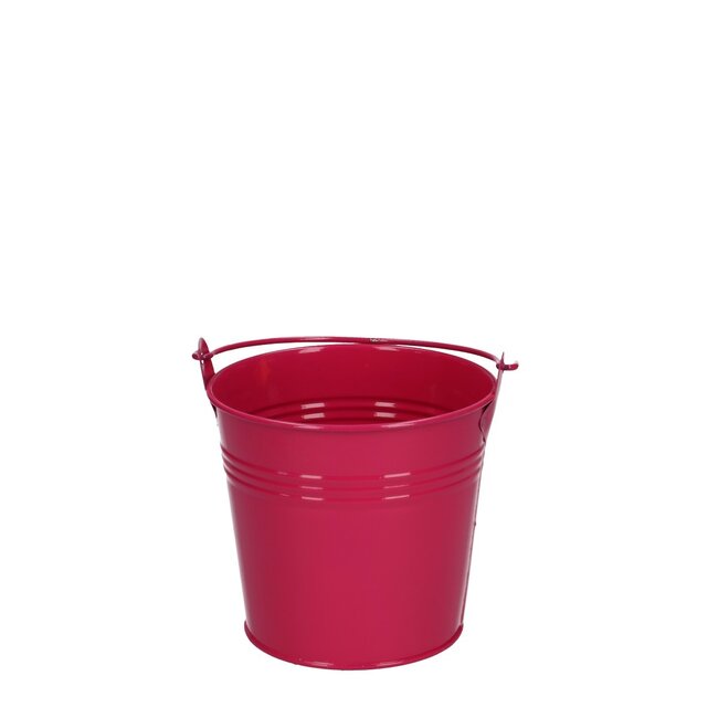 Zinc Bucket Flowerpot Plant Pot | Colour: Fuchsia | Diameter 10 centimetres | Height 9 centimetres | Per 10 buckets