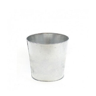 4A Zinc Flowerpot Plant Pot | Colour: Silver | Diameter 15 centimetres | Height 14 centimetres | Per 10 flowerpots