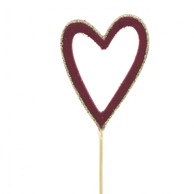 Heart Belle Pick | Colour: Red | Length ±10 centimetres | Diameter 8 centimetres | Per 25 picks