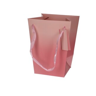 4A Tas “Basic” | Kleur: Roze | Lengte 15 - 11 centimeter | Hoogte 20 centimeter | Per 10 tassen