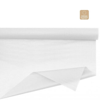 4A Seidenpapier auf Rolle | Farbe: Naturweiß | Breite 75 Zentimeter | Länge 50 Meter | 28 Gramm/m2 | Pro Rolle