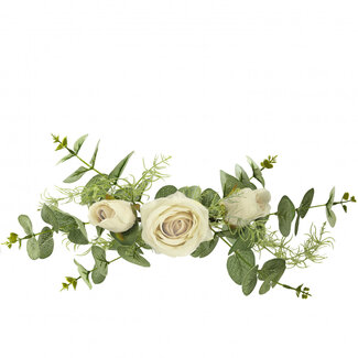 4A Roses Artificial Flower Arrangement | Colour: Cream | Roses artificial flowers | Length ± 35 centimetres | Width ± 9 centimetres | Per 6 arrangements