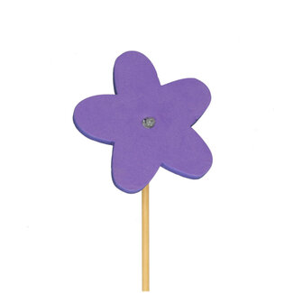 4A Flower Stake | Colour: Lilac | Flower diameter 7 centimetres | Stake length ± 50 centimetres | Per 25 stakes