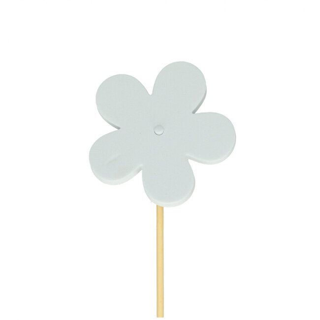 Flower Stick | Colour: Natural White | Flower diameter 7 centimetres | Stick length ± 50 centimetres | Per 25 sticks