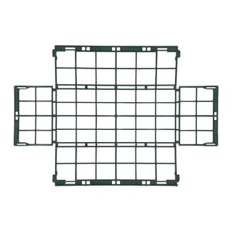 4A Dunkelgrüner Oasis Kunststoffkorb 1/1 | Breite 23 Zentimeter | Länge 11 Zentimeter | Höhe 8 Zentimeter | Pro 20 Stück
