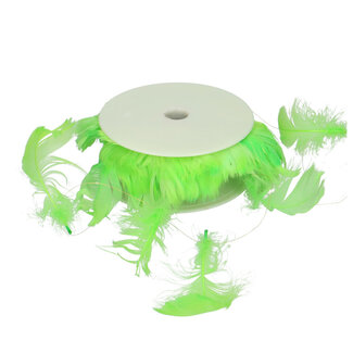 4A Apple Green Feather Ribbon | Length 9 metres | Per piece