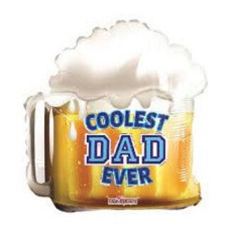 4A Party! Ballon „Coolster Papa“ | Farbe: Gemischte Farben | Durchmesser 45 Zentimeter | Pro 10 Ballons