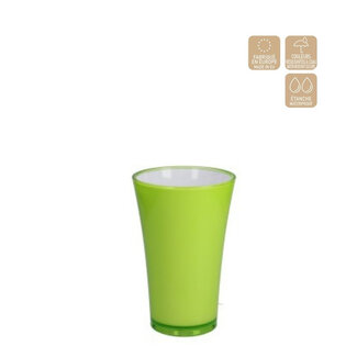 4A Kunststoffvase Fizzy | Farbe: Apfelgrün | Durchmesser 14 Zentimeter | Höhe 20,5 Zentimeter | Pro Vase
