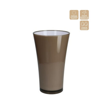 4A Kunststoffvase Fizzy | Farbe: Grau | Durchmesser 16 Zentimeter | Höhe 27 Zentimeter | Pro Vase