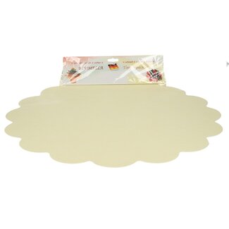 4A Textiel Blumella non woven | Kleur: Crèmekleurig | Diameter 54 centimeter | Per 25 stuks