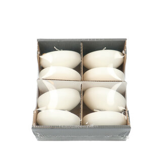 4A Drijfkaars | Kleur: Naturelle Wit | Diameter 8 centimeter | Per 8 kaarsen