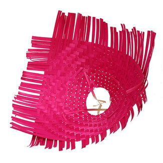 4A Boekethouder Bamboe Vlecht | Kleur: Cerise | Diameter 34 centimeter | Per 6 boekethouders