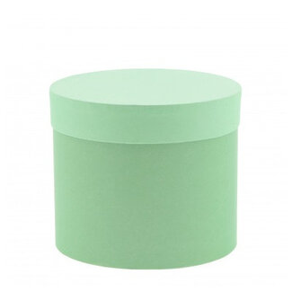 4A Cardboard Bouquet Holder "Hat Box" | Colour: Green | Diameter 15 centimetres | Height 13 centimetres | Per 6 bouquet holders