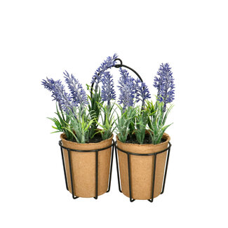 4A Lavender Artificial Plant with Pot | Colour: Blue | Diameter ± 22 centimetres | Height ± 16 centimetres | Per 12 artificial plants