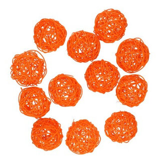 4A Rattan Ball | Colour: Orange | Diameter 6 centimetres | Per 12 balls