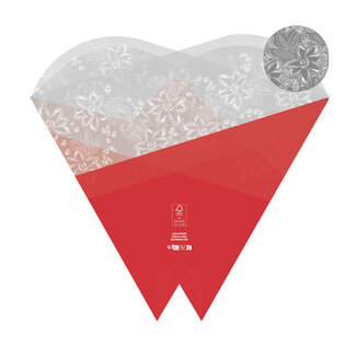 4A Voorgevouwen Hoezen Alba | Kleur: Rood | Lengte 44 centimeter | Per 50 hoezen