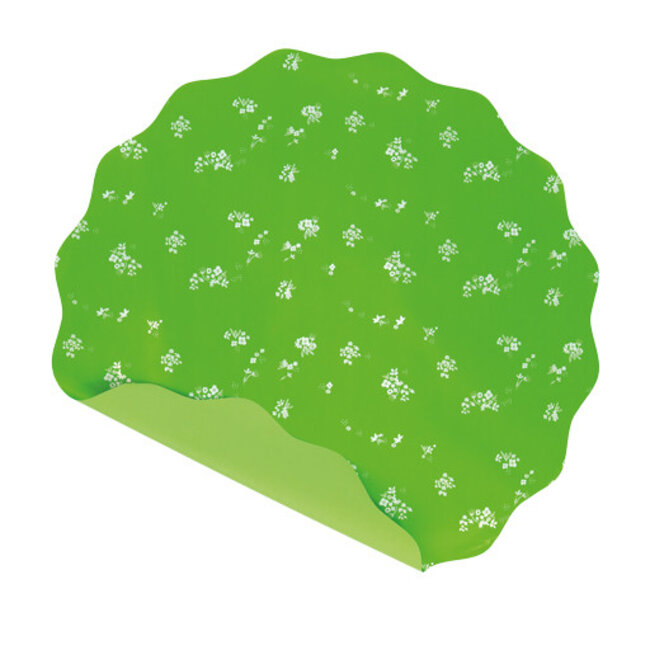 Round Tissue Paper "Romantic" | Colour: Green | Diameter 50 centimetres | Per 100 sheets