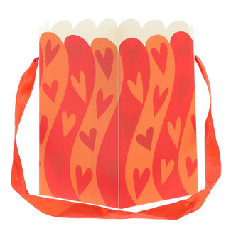 4A Tas "Vibrations" | Kleur: Rood | Lengte 15 centimeter | Breedte 15 centimeter | Hoogte 16 centimeter | Per 10 tassen