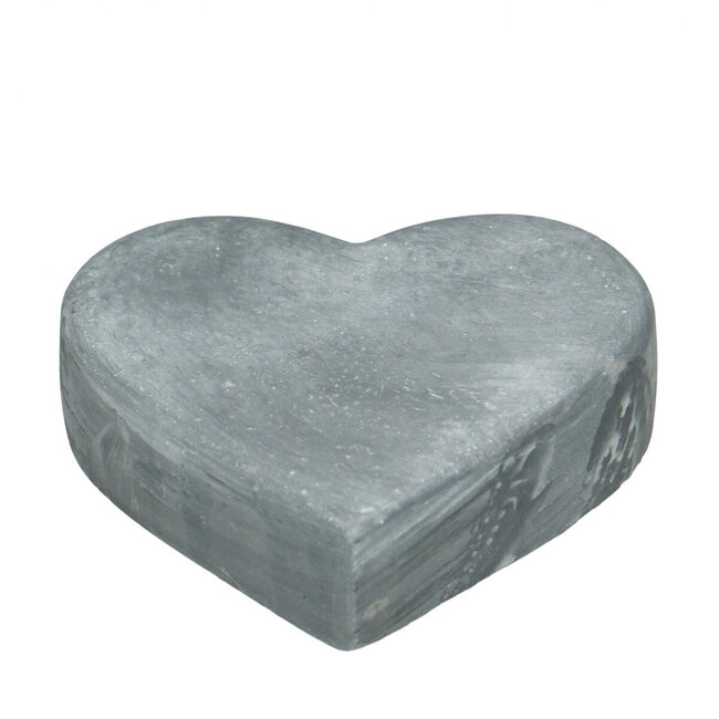 Ceramic Heart Decoration | Colour: Grey | Diameter 25 centimetres | Width 4 centimetres | Per 2 hearts