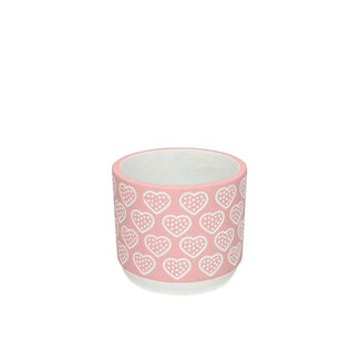 4A Ceramic Pot "Adore" | Colour: Pink | Diameter 12.5 centimetres | Height 10.5 centimetres | Per 6 pots