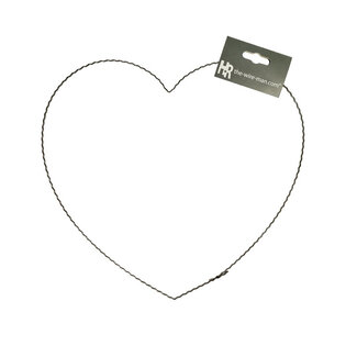 4A Grey Heart Frame Wire | Diameter 30 centimetres | Per 10 pieces