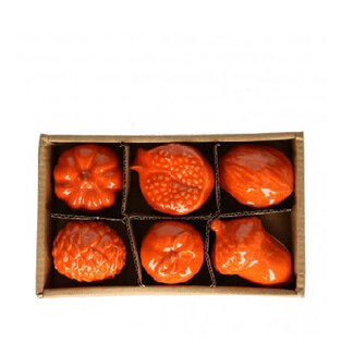 4A Decoratie Fruit | Kleur: Oranje | Hoogte 5.5 centimeter | Per 6 stuks