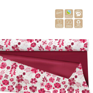 4A Folie op Rol “Rica” | Kleur: Bordeauxrood | Breedte 80 centimeter | Lengte 25 meter | Per rol