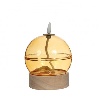 4A LED Kaars Olielamp | Kleur: Geel | Diameter 10 centimeter | Hoogte 13.5 centimeter | Per 6 kaarsen