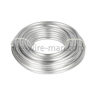 4A Zilverkleurig Aluminium Draad | Diameter 5 millimeter | Lengte 9.5 meter | Gewicht 500 gram | Per stuk