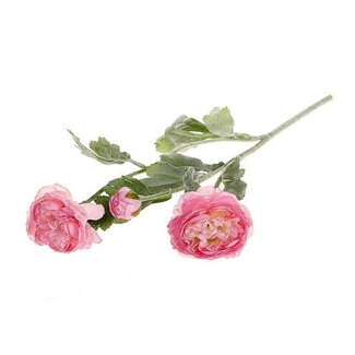 4A Ranunculus Artificial Flower | Colour: Pink | Ranunculus artificial flowers | Length ± 50 centimetres | Per 6 artificial flowers