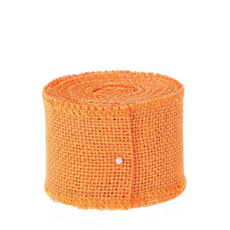 4A Oranje Jute Lint | Breedte 50 millimeter | Lengte 5 meter | Per stuk