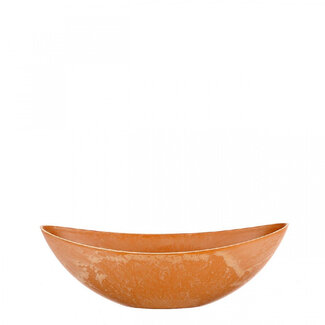 4A Kunststof Melamine Bloembak Plantenbak Bootvorm | Kleur: Terracotta | Lengte 34 centimeter | Breedte 11 centimeter | Hoogte 11 centimeter | Per 12 boten