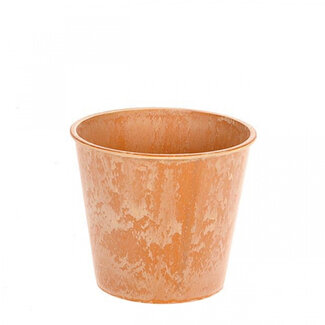 4A Plastic Melamine Flower Pot Plant Pot | Colour: Terracotta | Diameter 13 centimetres | Height 11.5 centimetres | Per 12 flower pots