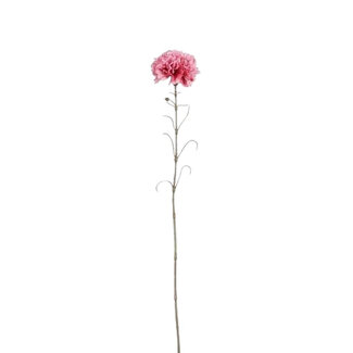 4A Carnation Artificial Flower | Colour: Dark Pink | Dianthus artificial flowers | Length ± 66 centimetres | Per 12 artificial flowers
