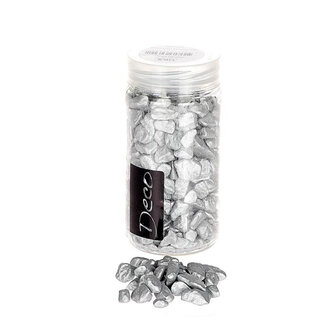 4A Gardening Deco Stones | Colour: Silver | Diameter 9 - 13 millimetres | Content 370 millilitres | Per piece