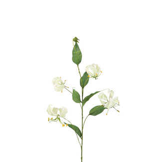 4A Gloriosa Artificial Flower | Colour: Natural White | Length ± 86 centimetres | Per 4 artificial flowers