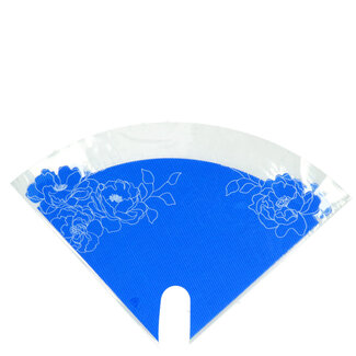 4A Kraft Moon Covers Kraft Look with Flowers | Colour: Blue | Length 30 centimetres | Width 30 centimetres | Per 50 covers