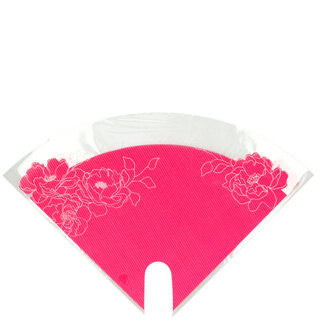 4A Kraft Moon Kraft-look Sleeves with Flowers | Colour: Pink | Length 30 centimetres | Width 30 centimetres | Per 50 sleeves