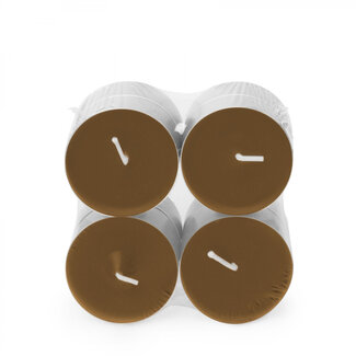 4A Scented Candle Maxi Tealight “Wonder” | Colour: Light Brown | Per 8 maxi tealights