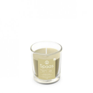 4A Geurkaars Glas “Smile” | Kleur: Beige | Diameter 7 centimeter | Hoogte 7.5 centimeter | Per 6 geurkaarsen