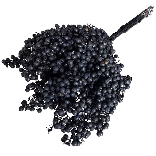 Black Schinus - Pepper Berries Dry Decoration | Length ± 35 centimetres | Weight ± 150 grams