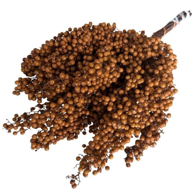 Terracotta Schinus - Pepper Berries Dried Decoration | Length ± 35 centimetres | Weight ± 150 grams